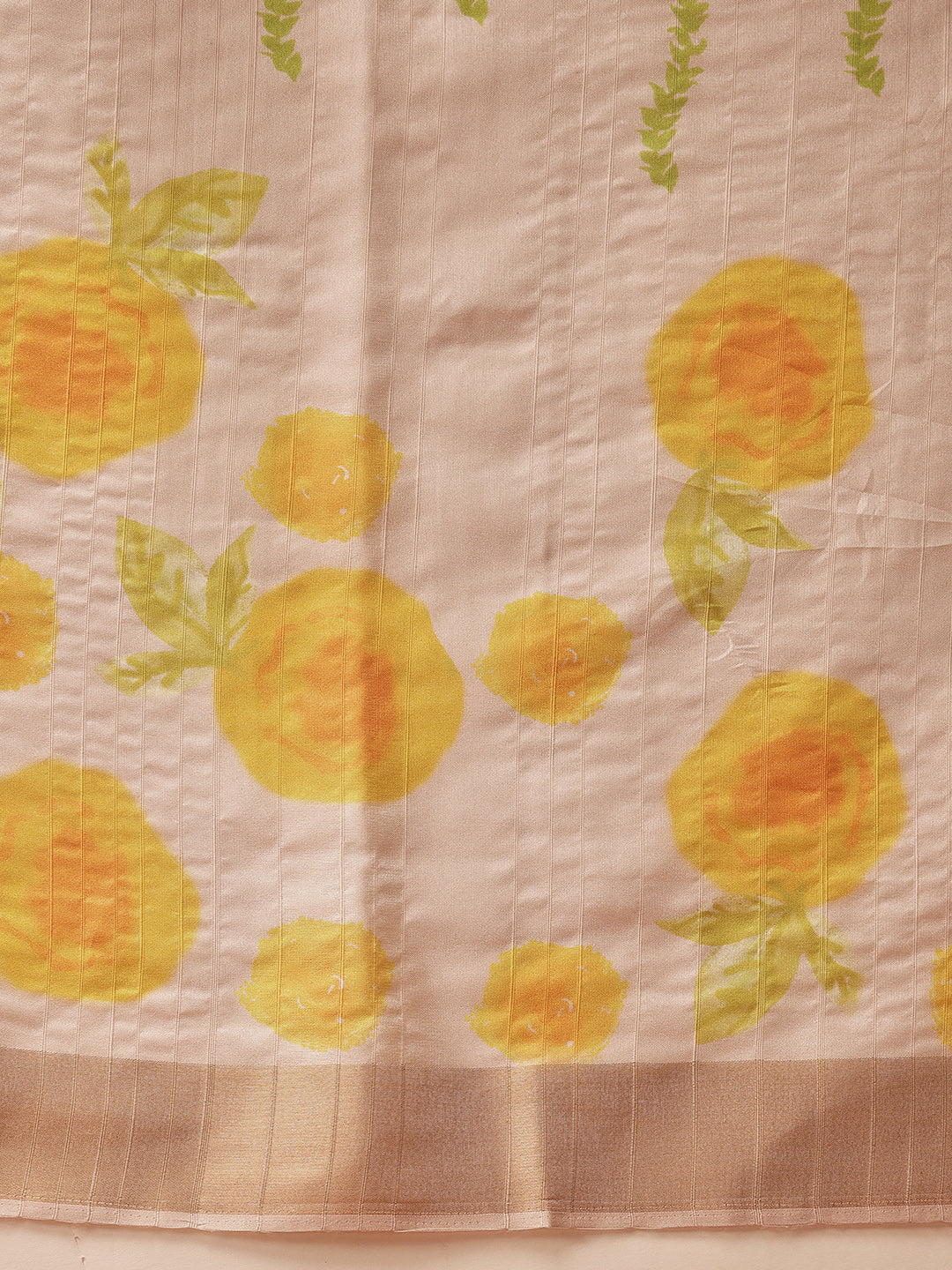 Banarasi Kotha Digital Printed Saree With Zari Border