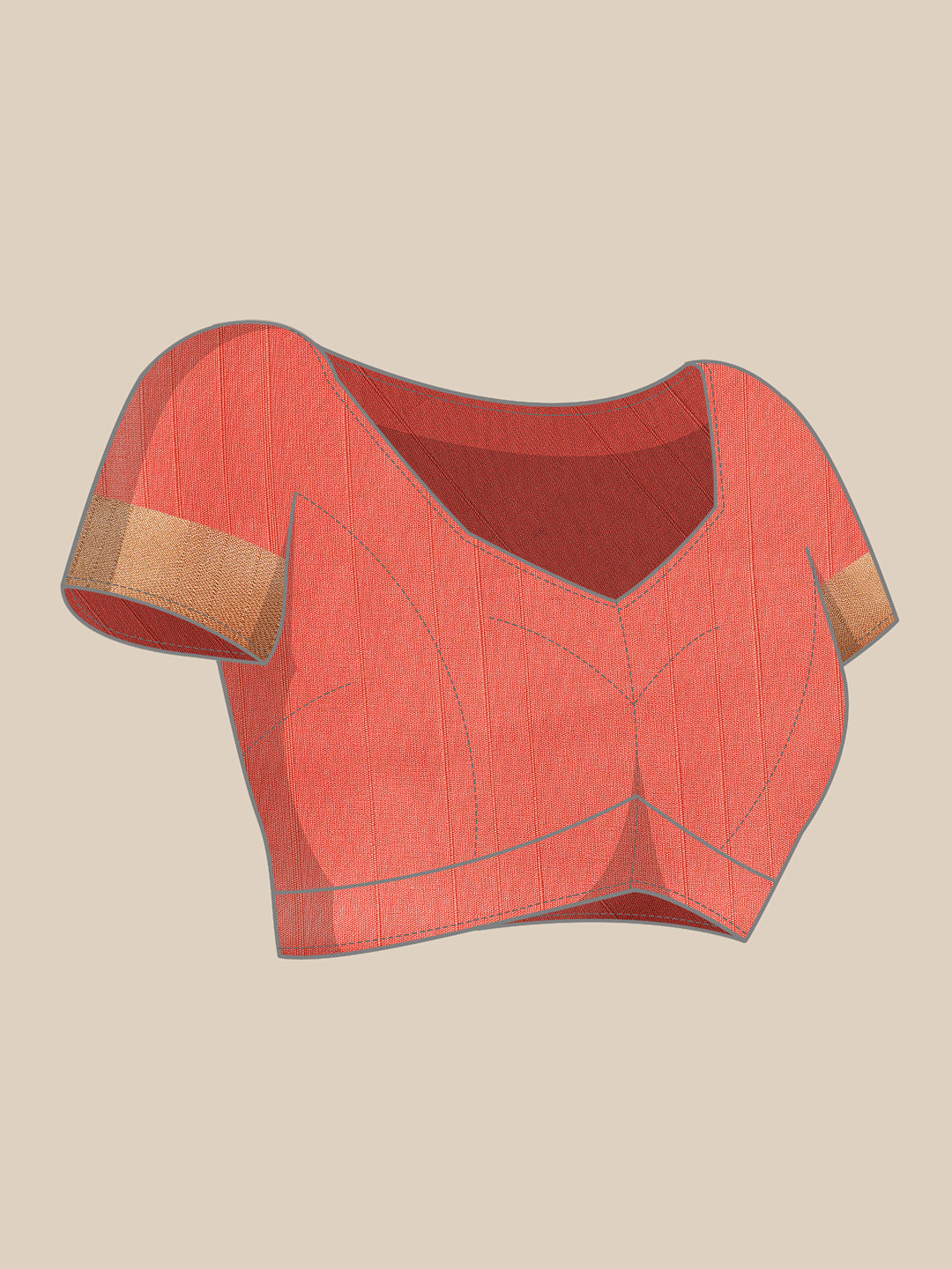 Banarasi Kotha Digital Printed Saree With Zari Border