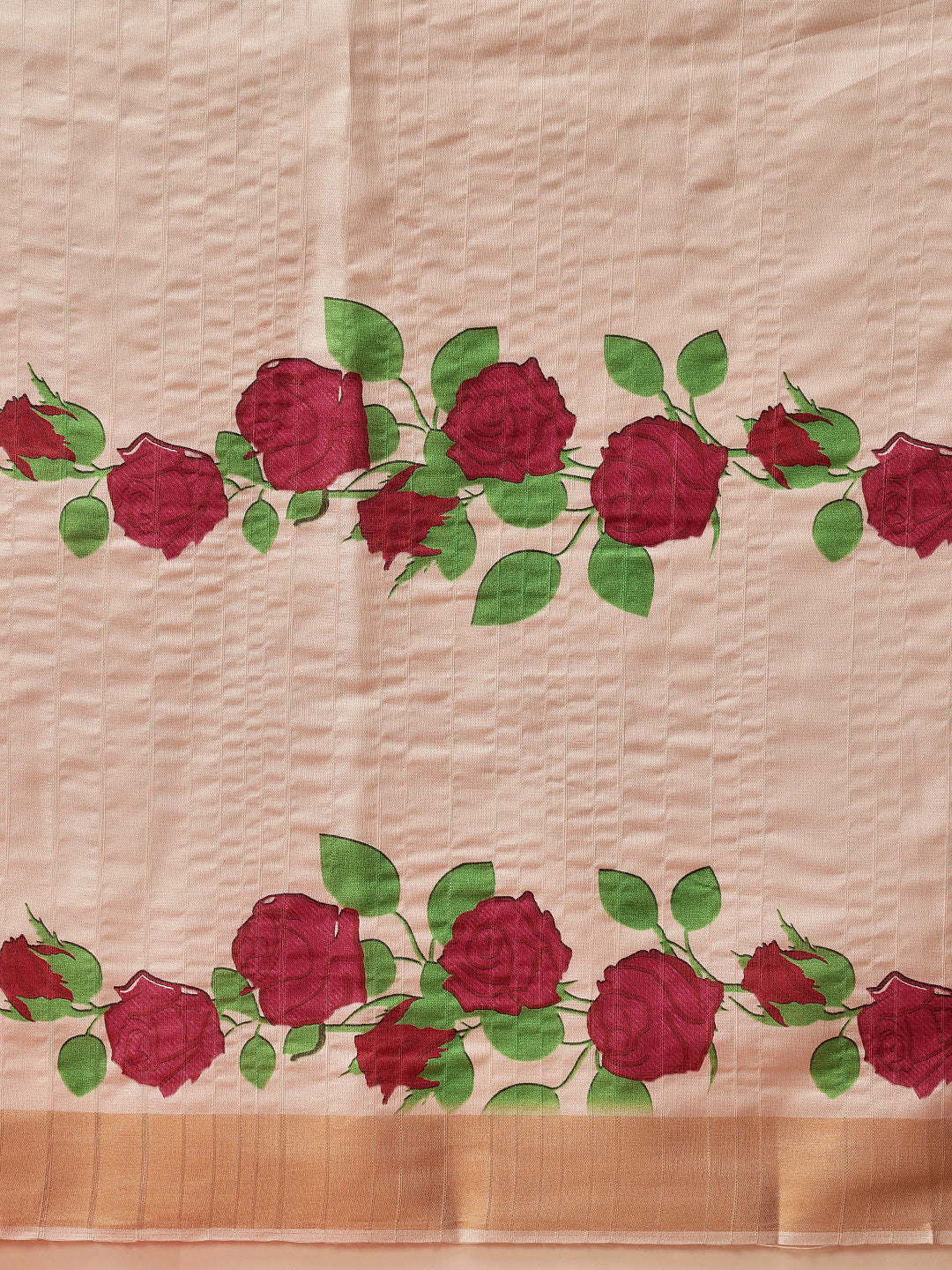 Banarasi Kotha Digital Printed Saree With Zari Border