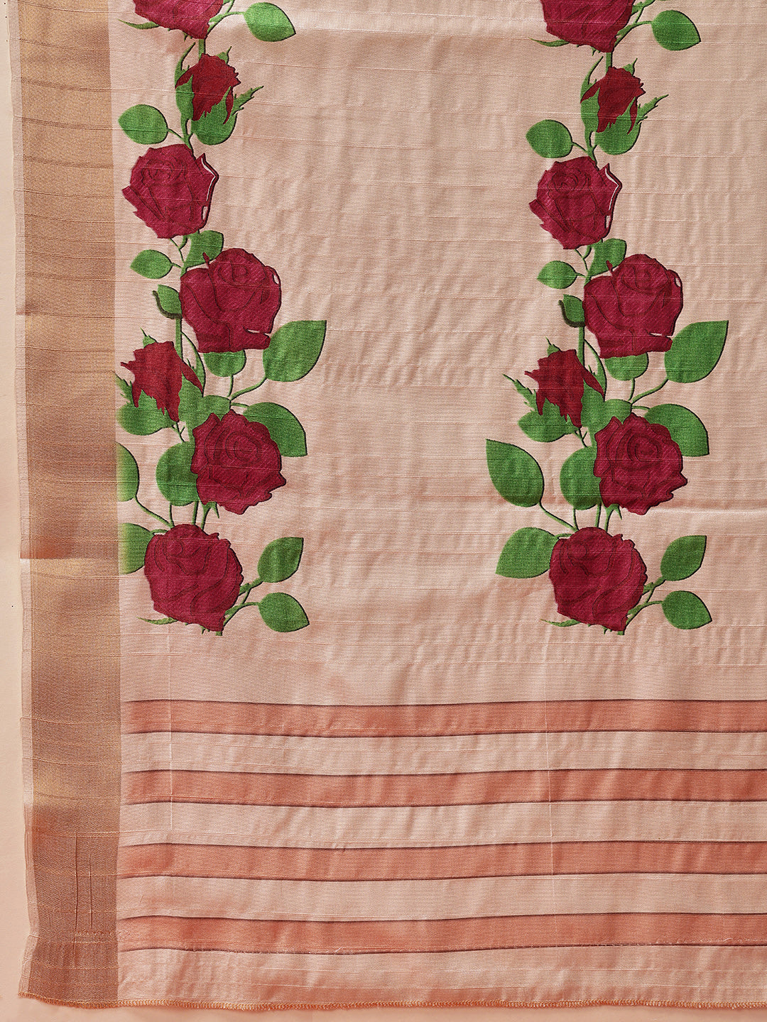 Banarasi Kotha Digital Printed Saree With Zari Border