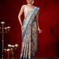 Banarasi Kotha Digital Printed Saree With Zari Border