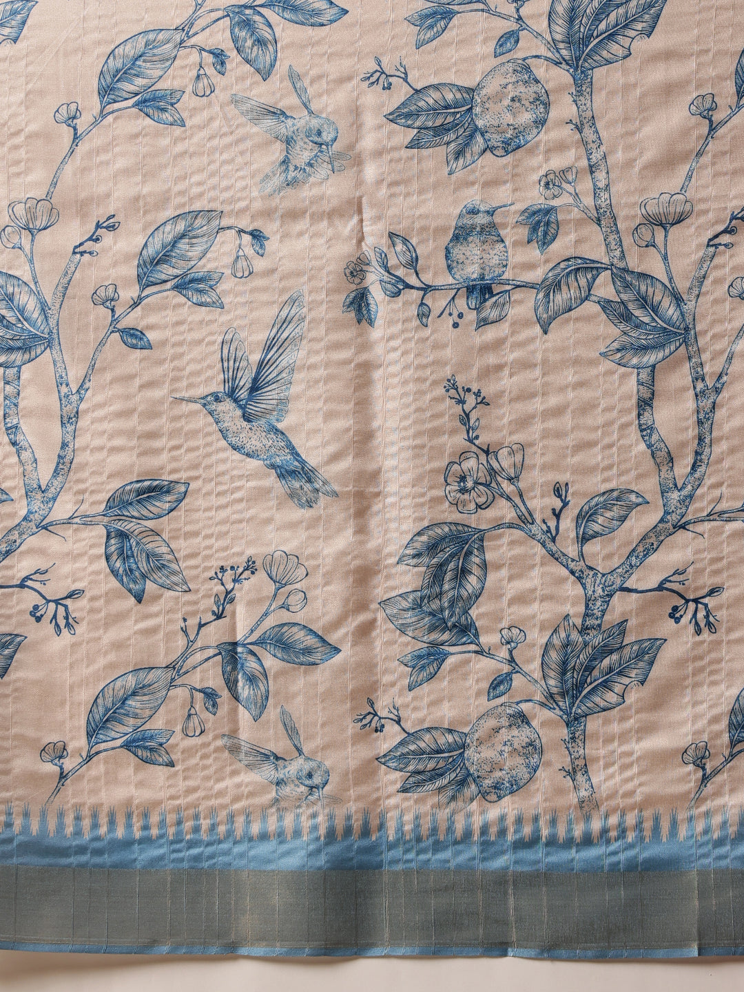 Banarasi Kotha Digital Printed Saree With Zari Border