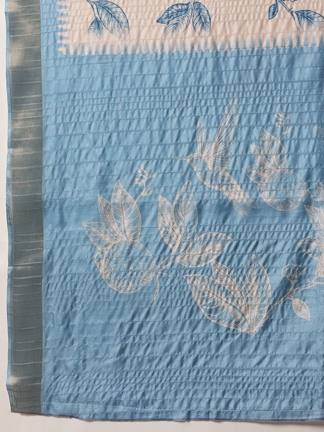 Banarasi Kotha Digital Printed Saree With Zari Border