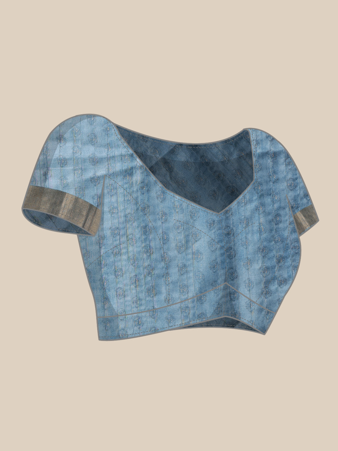 Banarasi Kotha Digital Printed Saree With Zari Border