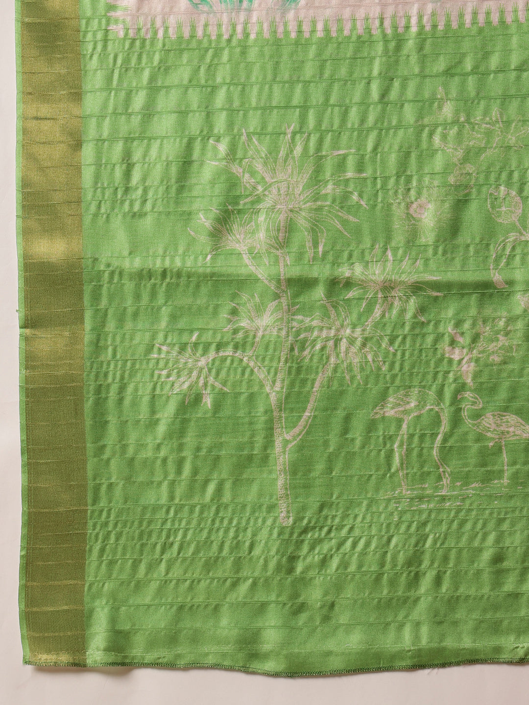 Banarasi Kotha Digital Printed Saree With Zari Border