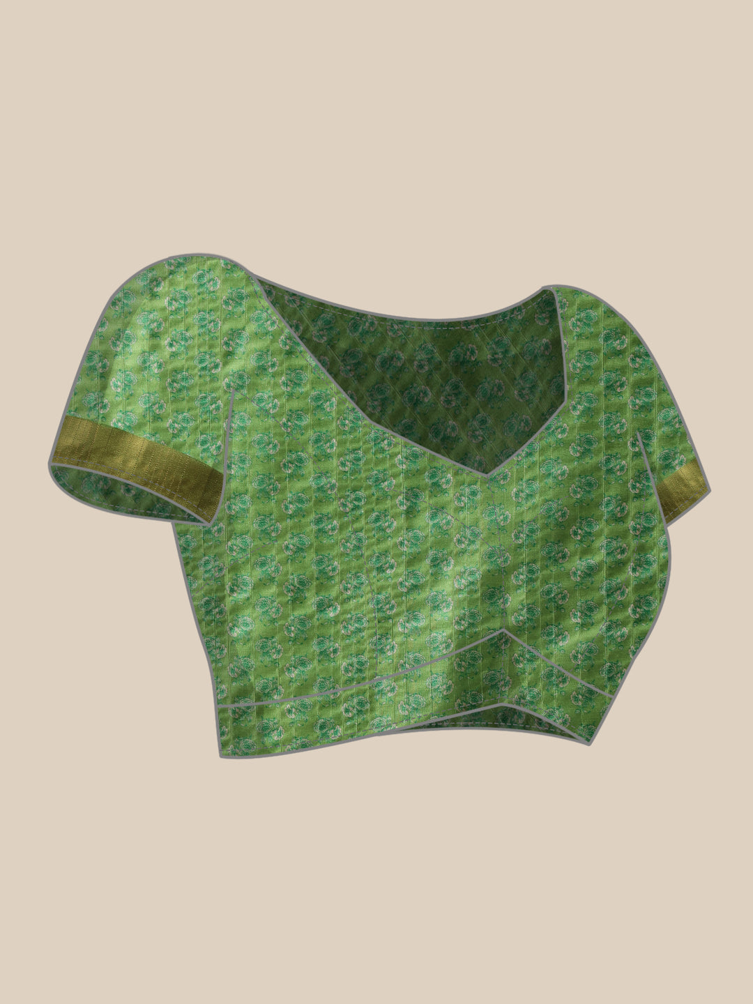 Banarasi Kotha Digital Printed Saree With Zari Border