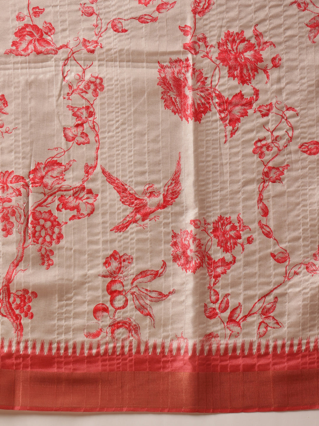 Banarasi Kotha Digital Printed Saree With Zari Border