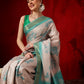 Banarasi Kotha Digital Printed Saree With Zari Border