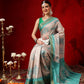 Banarasi Kotha Digital Printed Saree With Zari Border