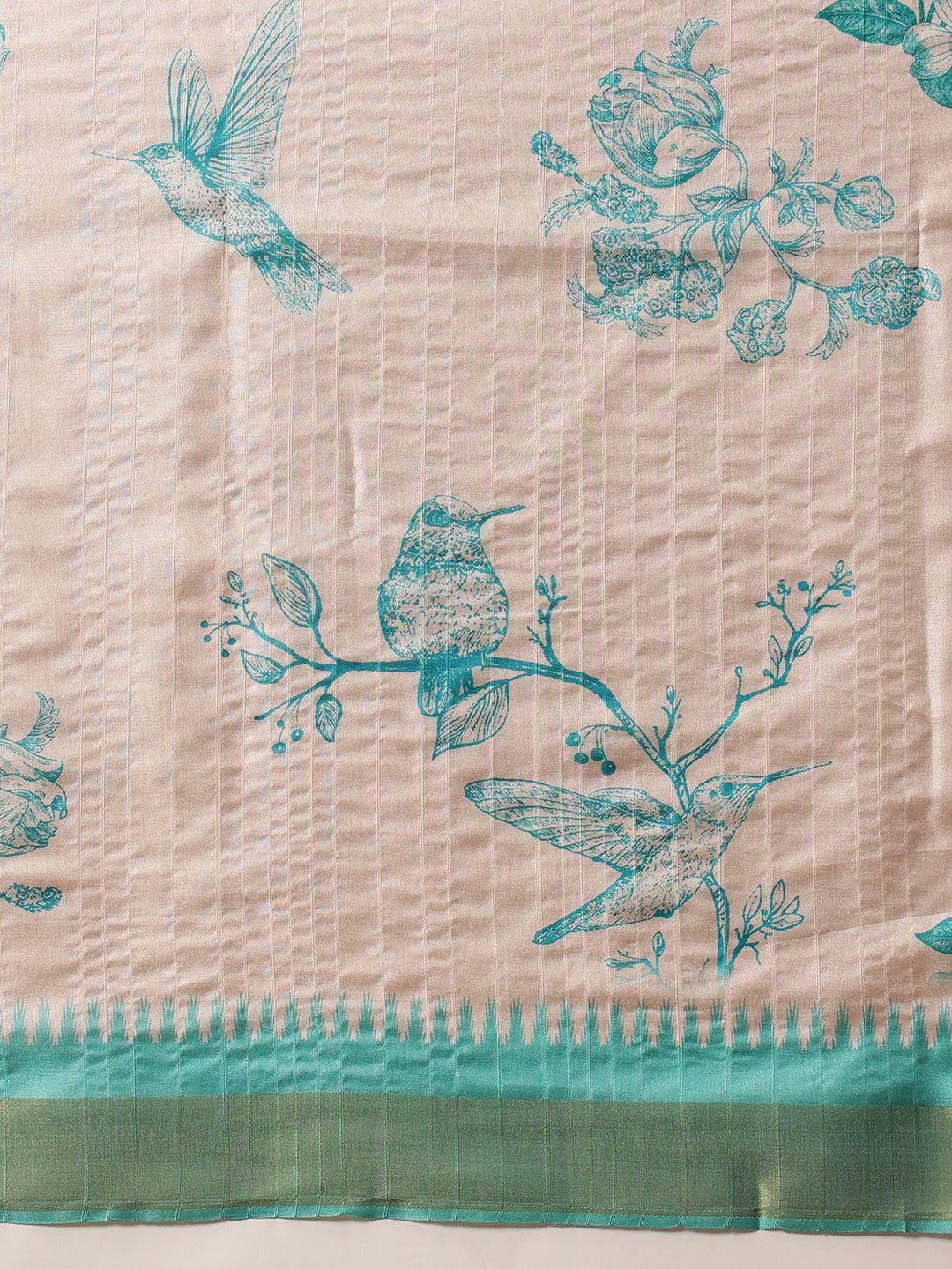 Banarasi Kotha Digital Printed Saree With Zari Border