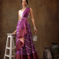 Soft Silk Lahriya Printed Saree with Zari Woven Pallu