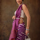 Soft Silk Lahriya Printed Saree with Zari Woven Pallu