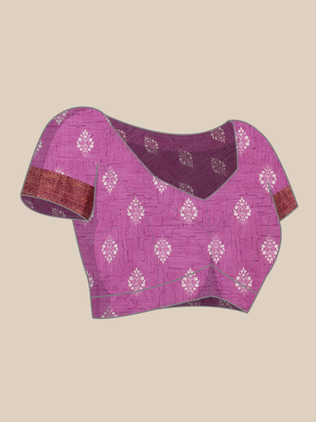 Soft Silk Lahriya Printed Saree with Zari Woven Pallu