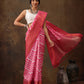 Soft Silk Lahriya Printed Saree with Zari Woven Pallu