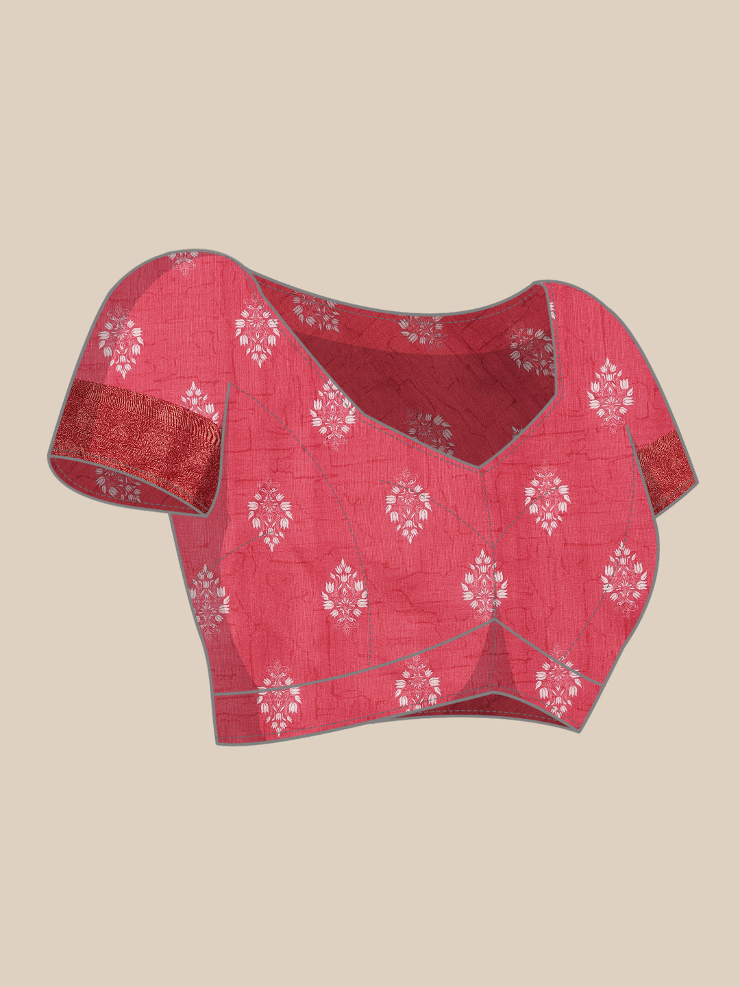 Soft Silk Lahriya Printed Saree with Zari Woven Pallu