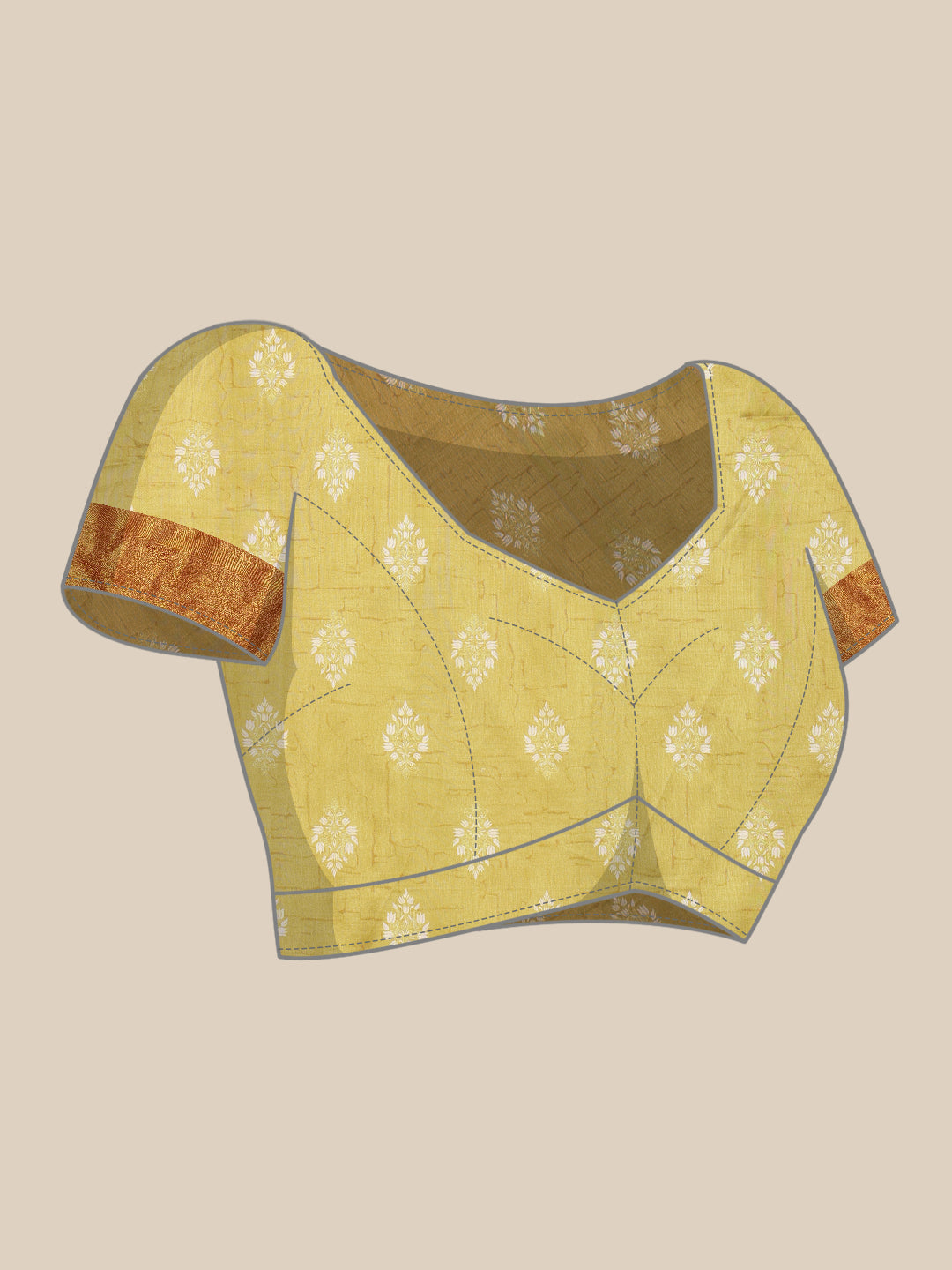 Soft Silk Lahriya Printed Saree with Zari Woven Pallu