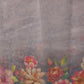 Kota Doria Tissue Silk Printed Saree With Cutwork Border