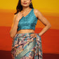 Kanchipuram Pattu Digital Print Silk Saree