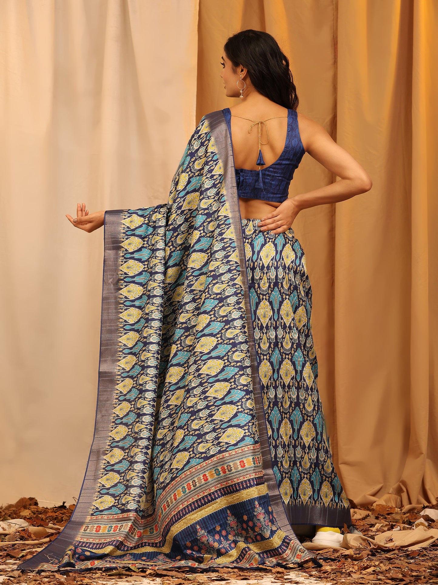 Kanchipuram Pattu Digital Print Silk Saree
