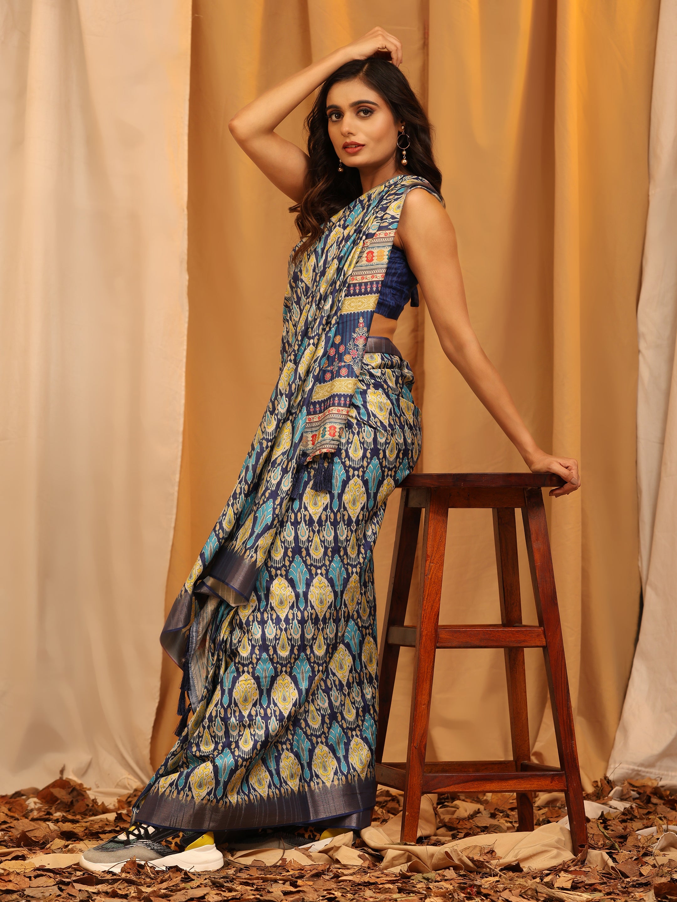 Kanchipuram Pattu Digital Print Silk Saree