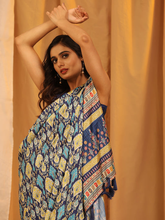 Kanchipuram Pattu Digital Print Silk Saree