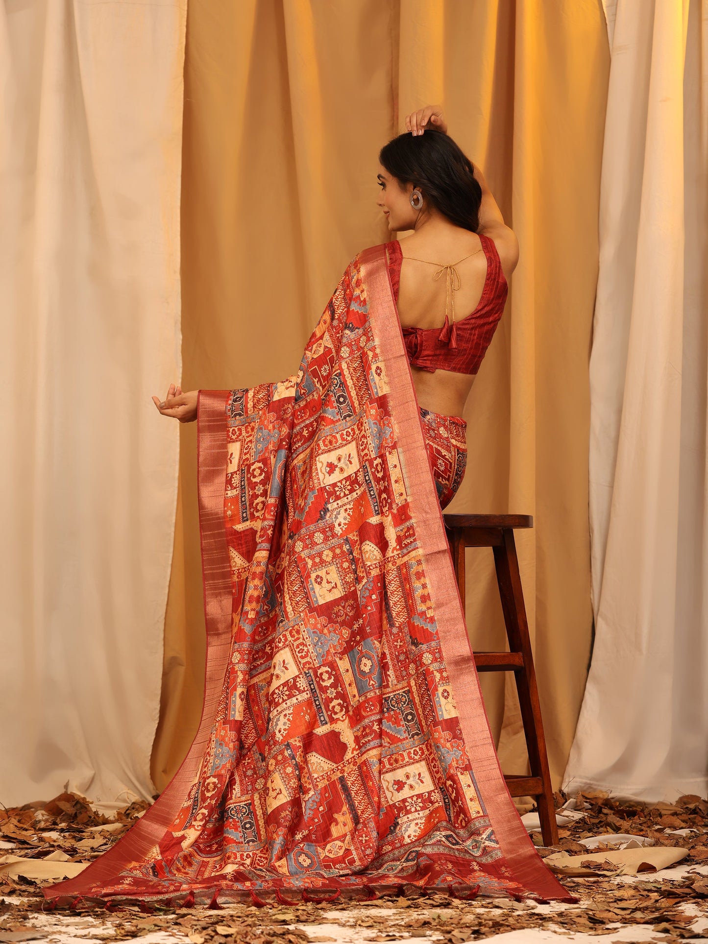 Kanchipuram Pattu Digital Print Silk Saree
