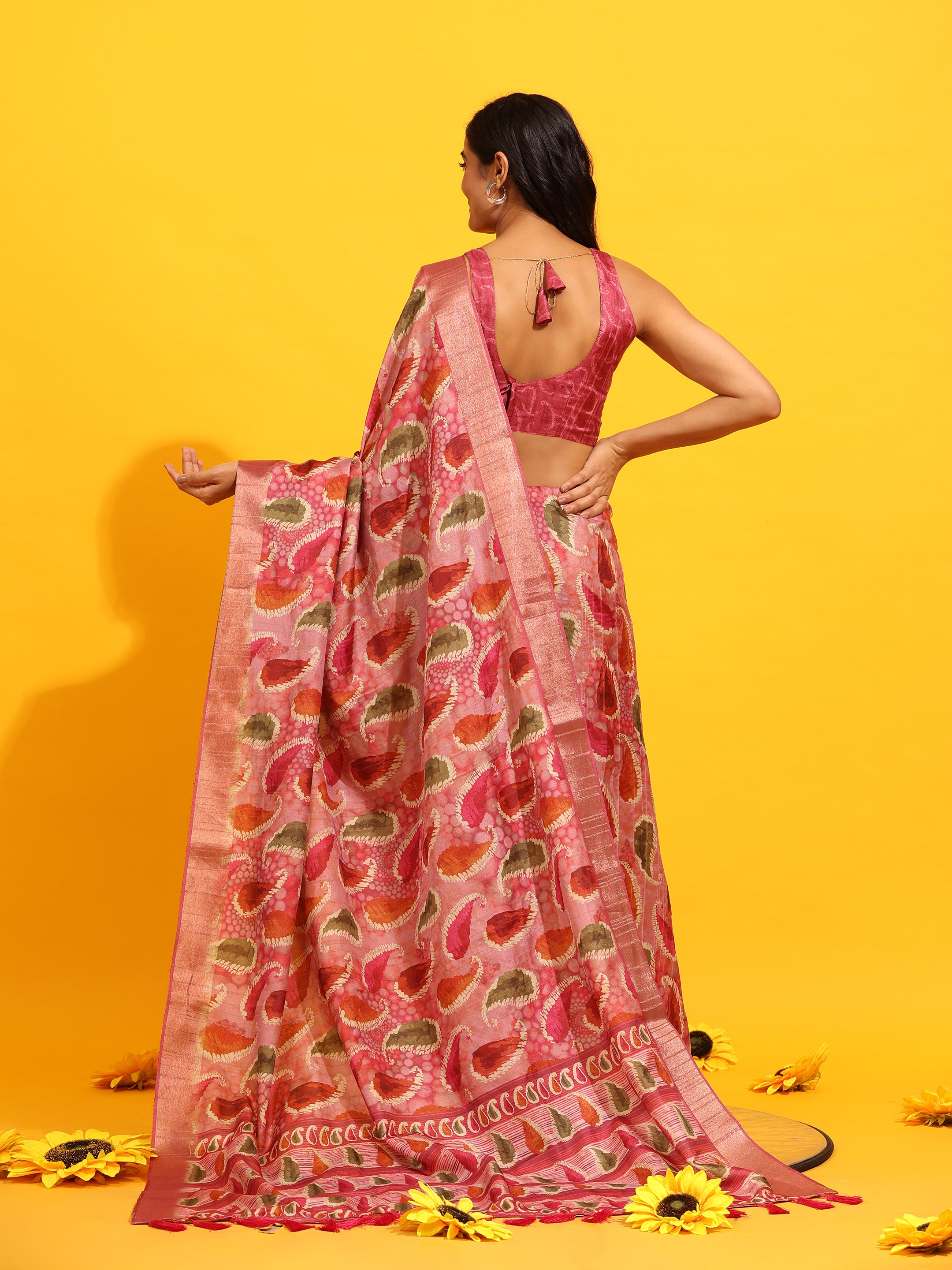 Kanchipuram Pattu Digital Print Silk Saree