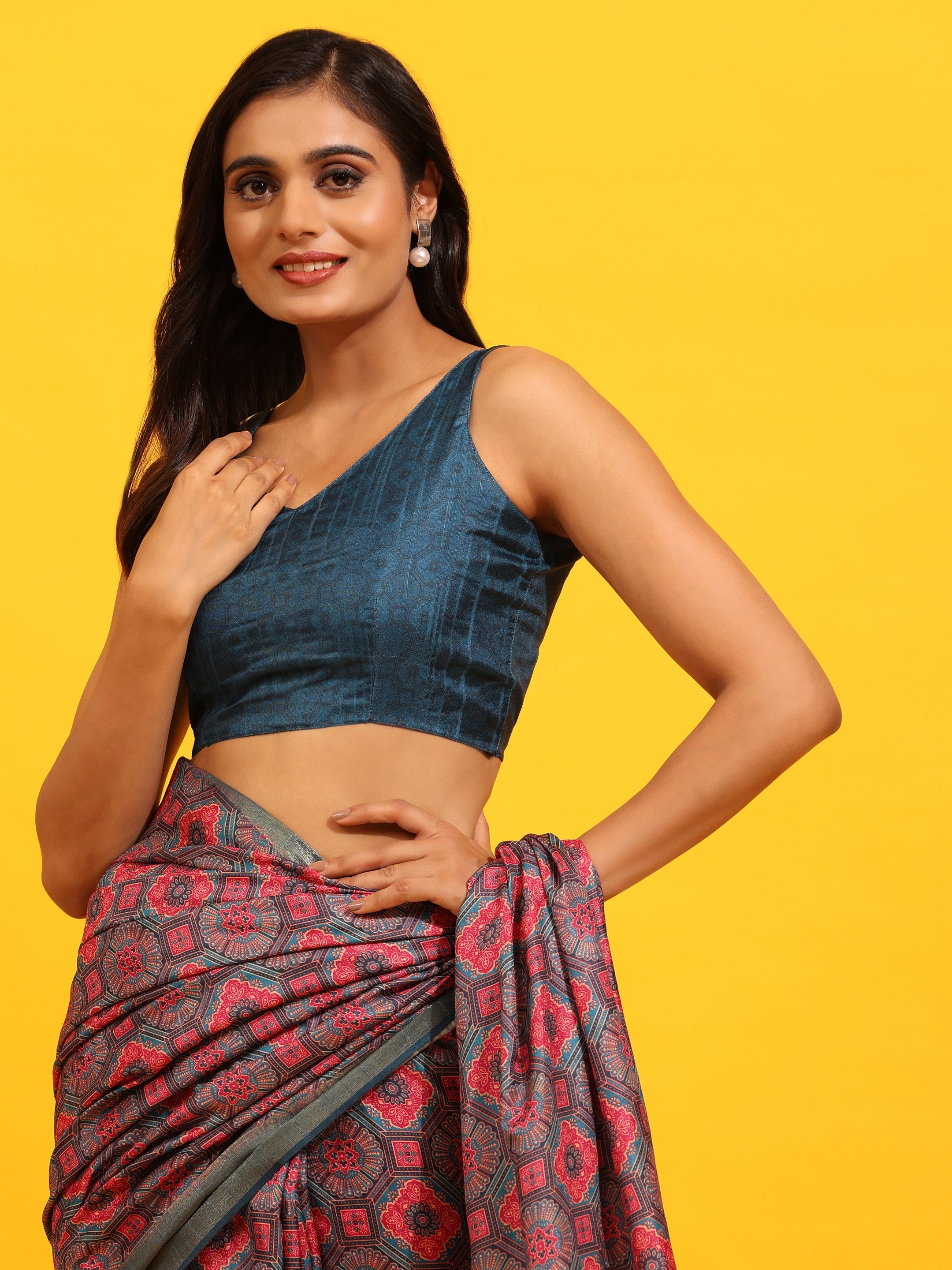 Kanchipuram Pattu Digital Print Silk Saree