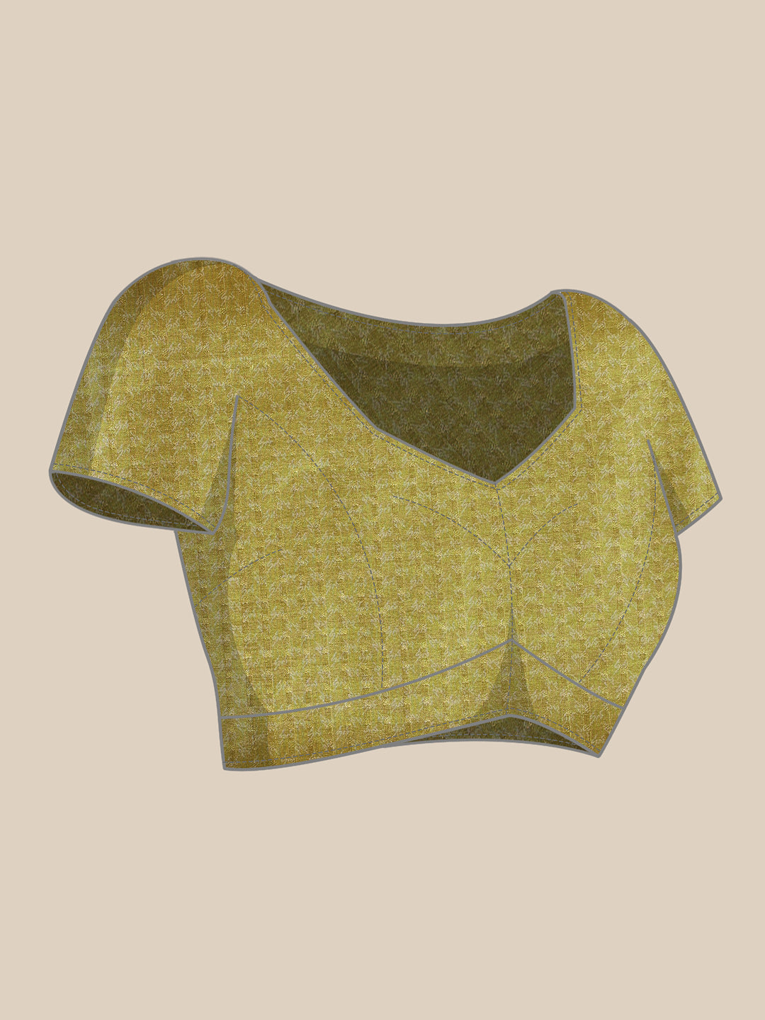 Digital Printed Tusser Silk Saree With Zari Tipki Woven Border & Pallu Blouse