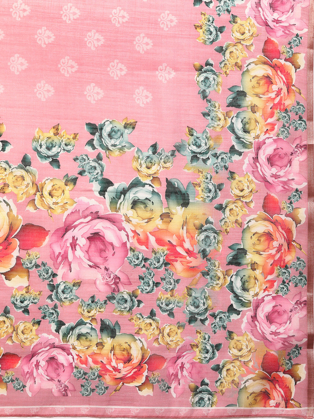 Women's Cotton Blend Floral Print Saree