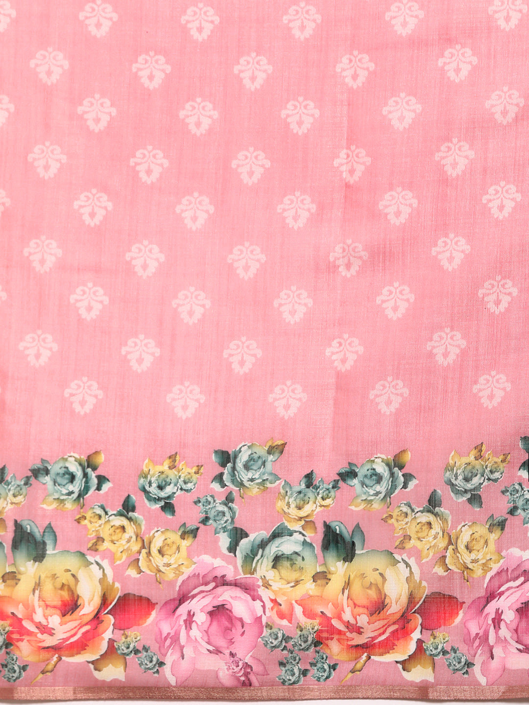 Women's Cotton Blend Floral Print Saree