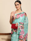 Women's Cotton Blend Floral Print Saree
