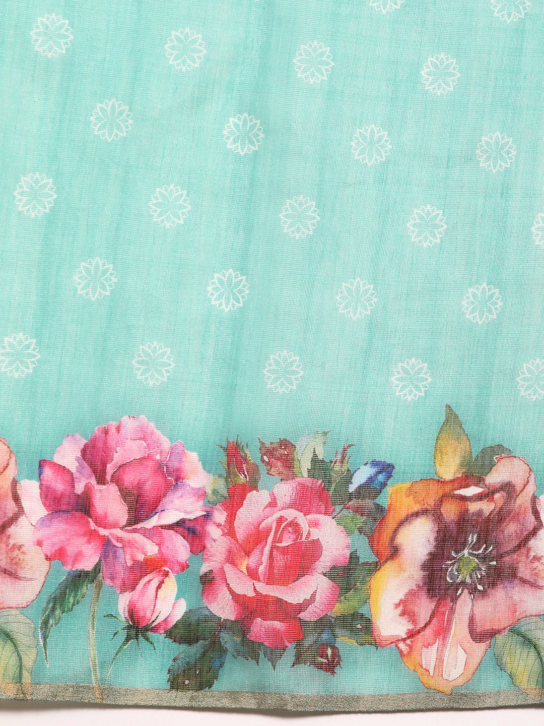 Women's Cotton Blend Floral Print Saree