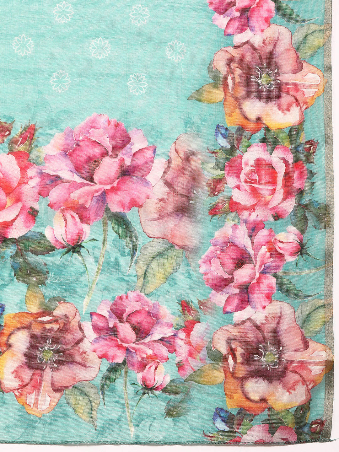 Women's Cotton Blend Floral Print Saree