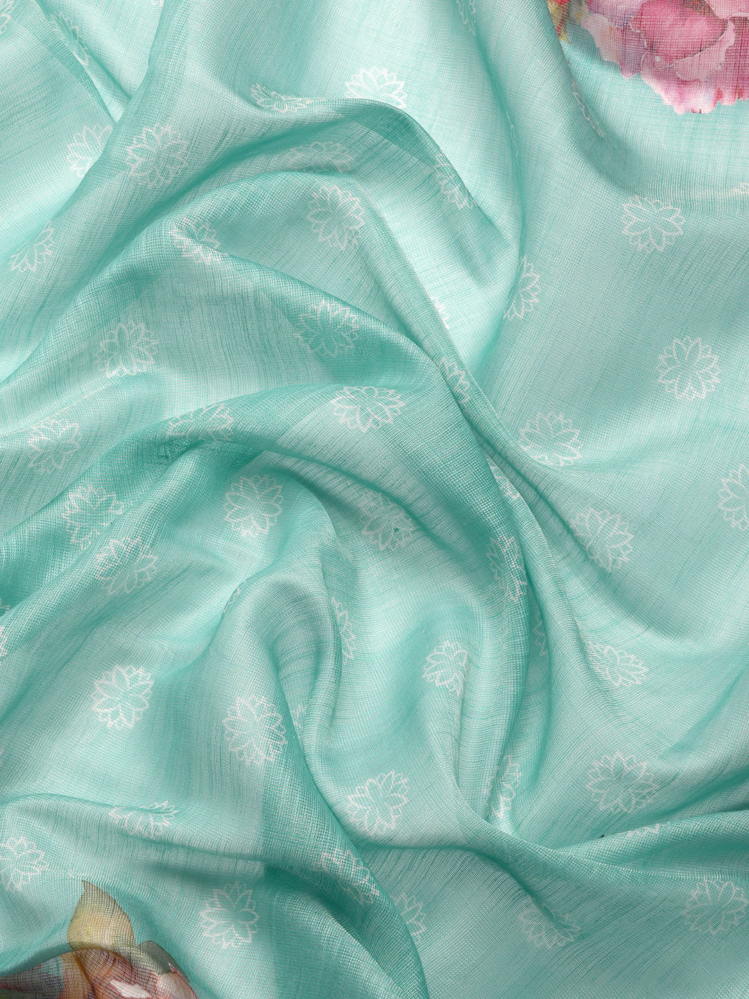 Women's Cotton Blend Floral Print Saree