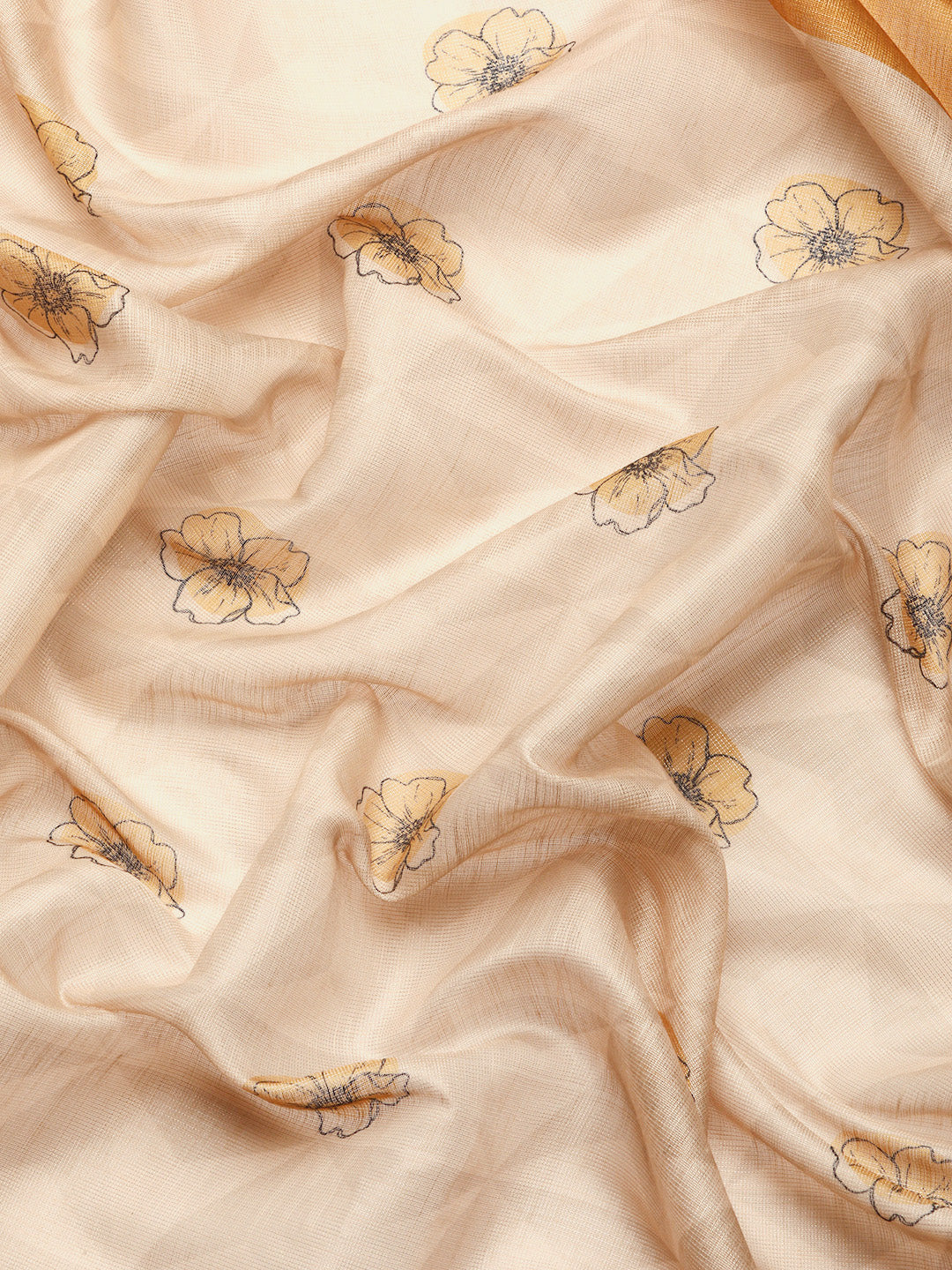 Women's Cotton Blend Floral Print Saree