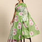 Women's Cotton Blend Floral Print Saree