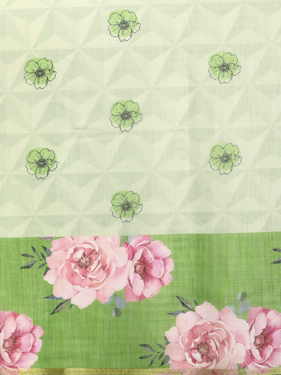 Women's Cotton Blend Floral Print Saree