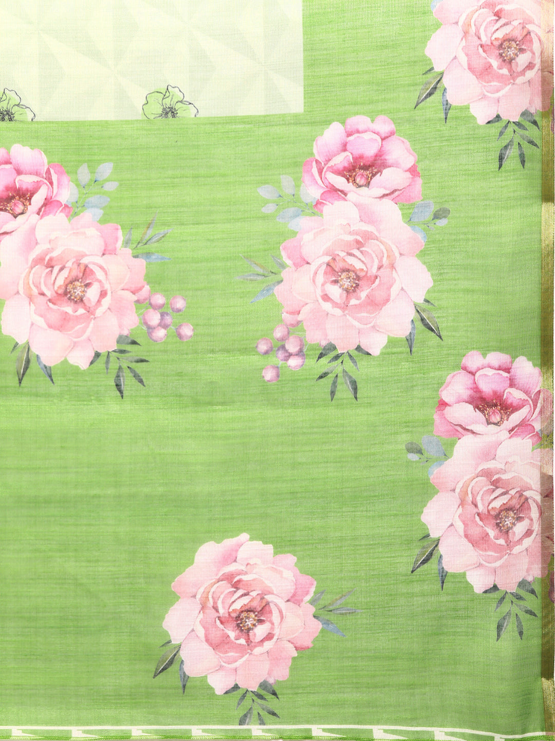 Women's Cotton Blend Floral Print Saree