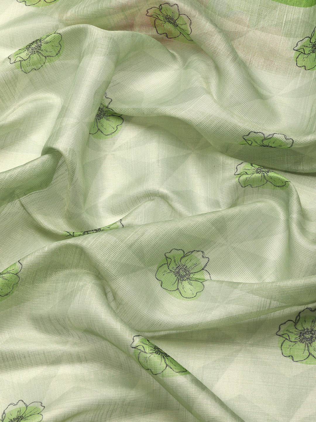 Women's Cotton Blend Floral Print Saree