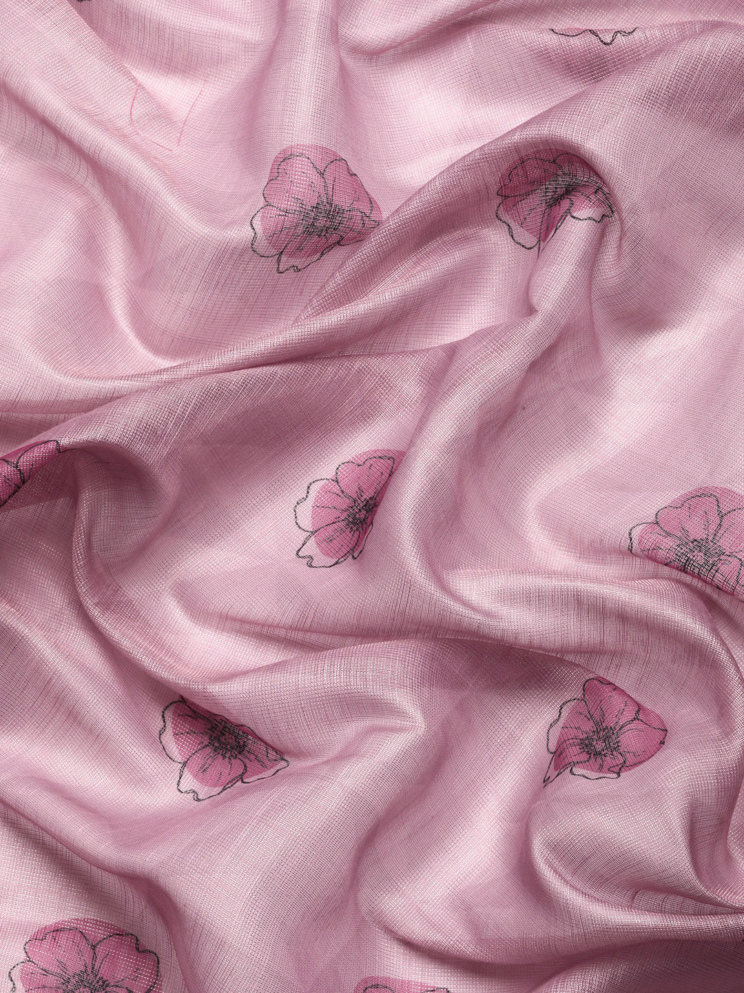 Women's Cotton Blend Floral Print Saree