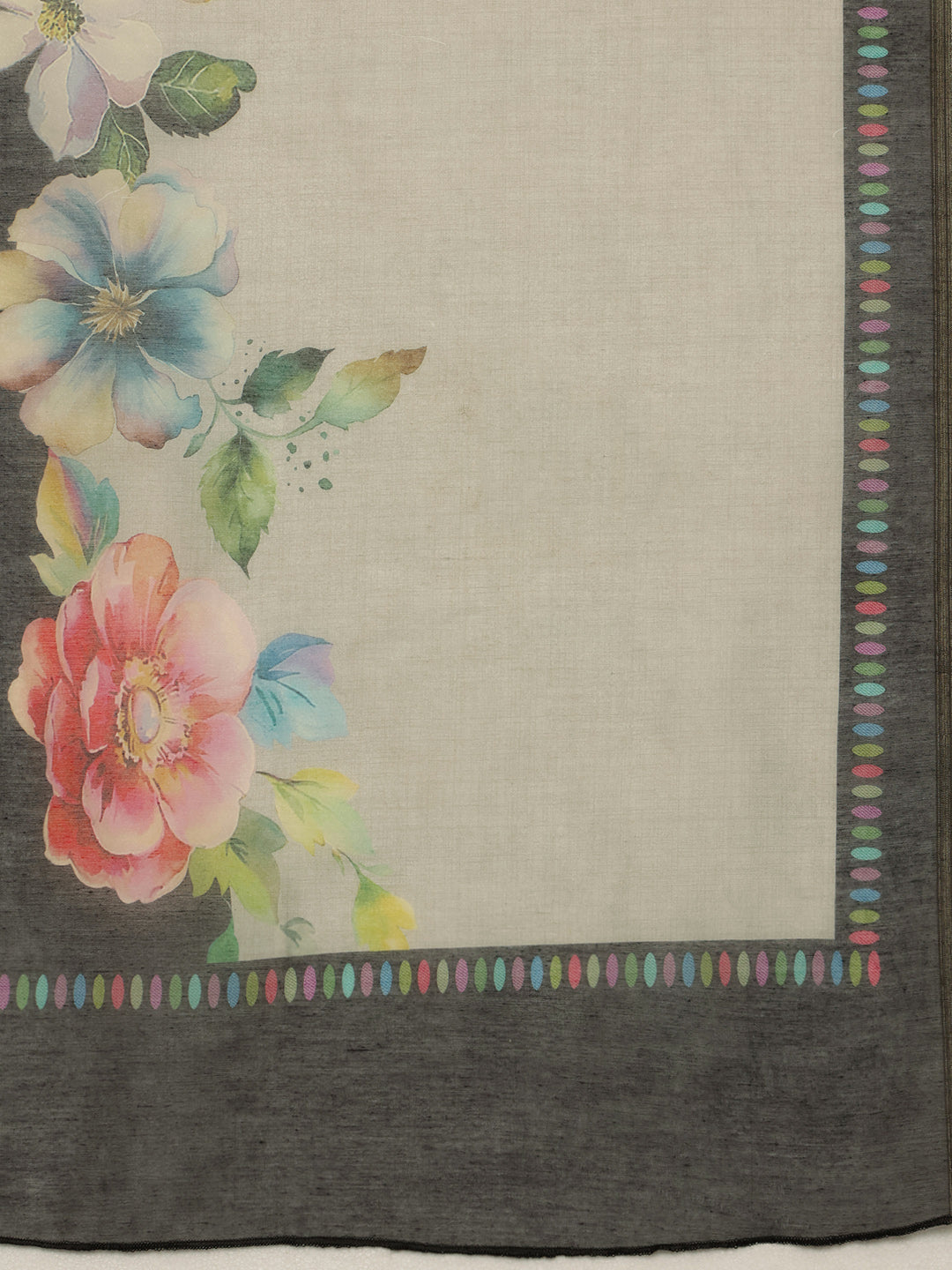 Cotton Blend Floral Printed Saree