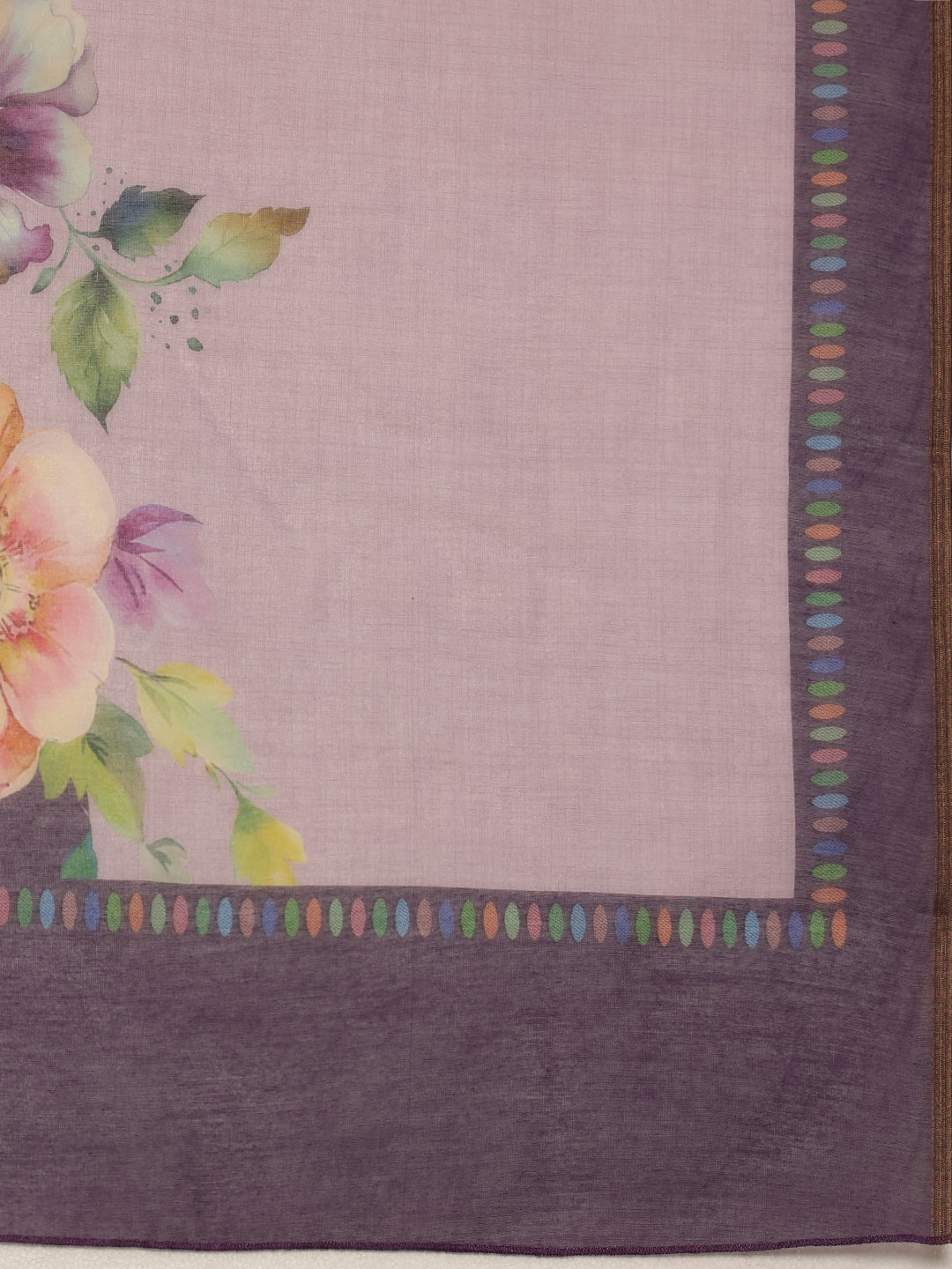 Cotton Blend Floral Printed Saree