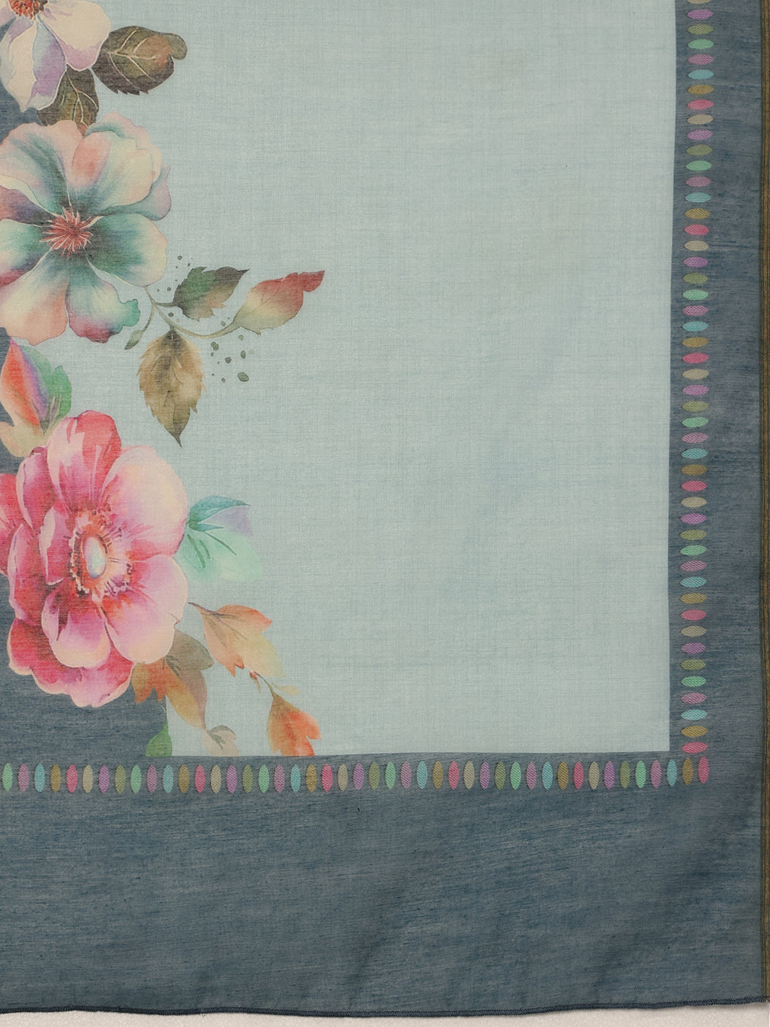 Cotton Blend Floral Printed Saree