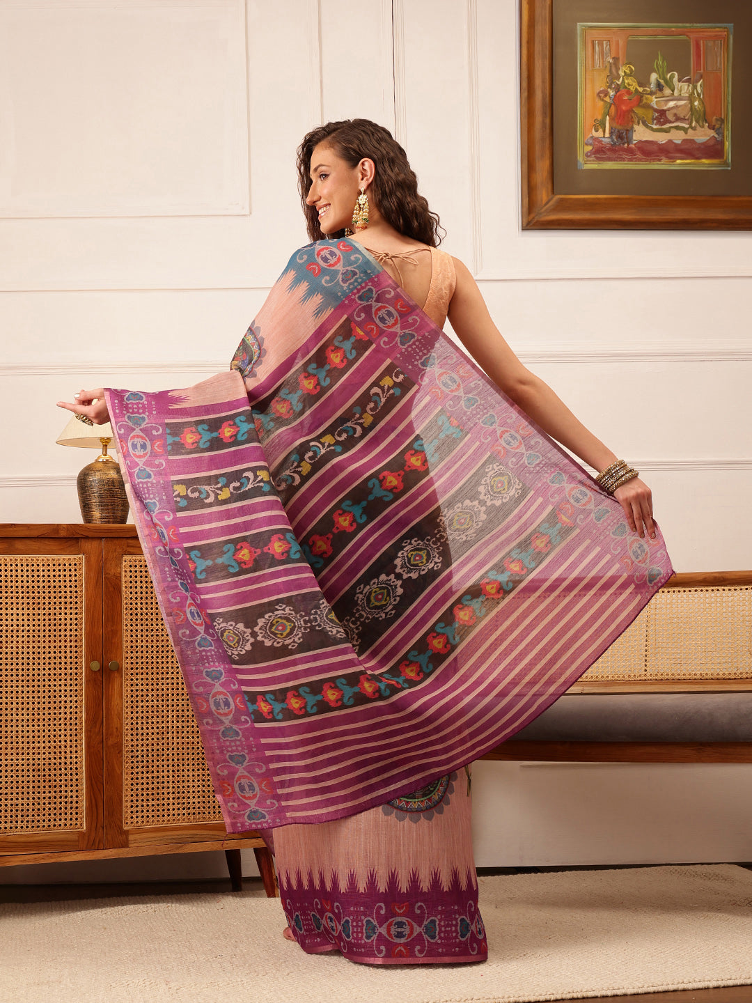 Women's Cotton Silk Floral Printed Saree