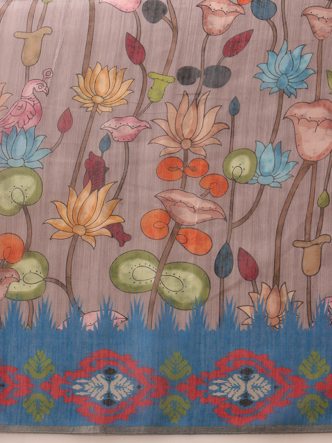 Women's Cotton Silk Floral Printed Saree