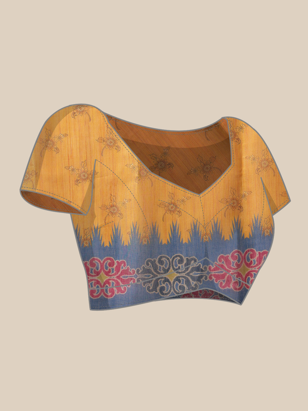 Women's Cotton Silk Floral Printed Saree