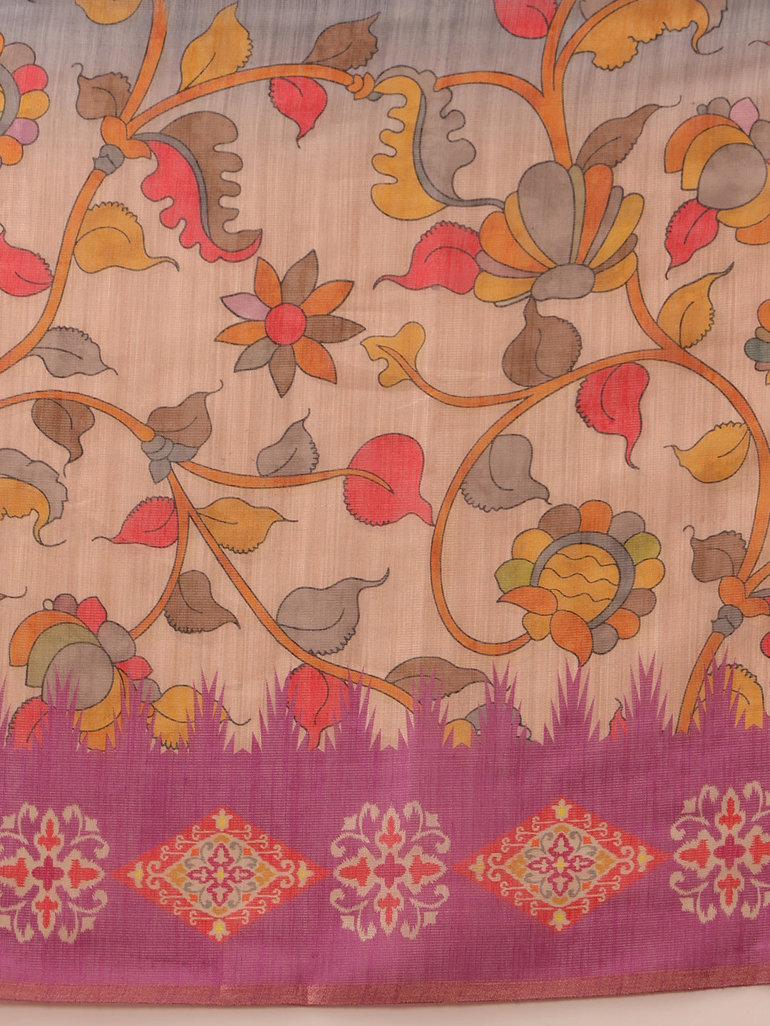 Women's Cotton Silk Floral Printed Saree