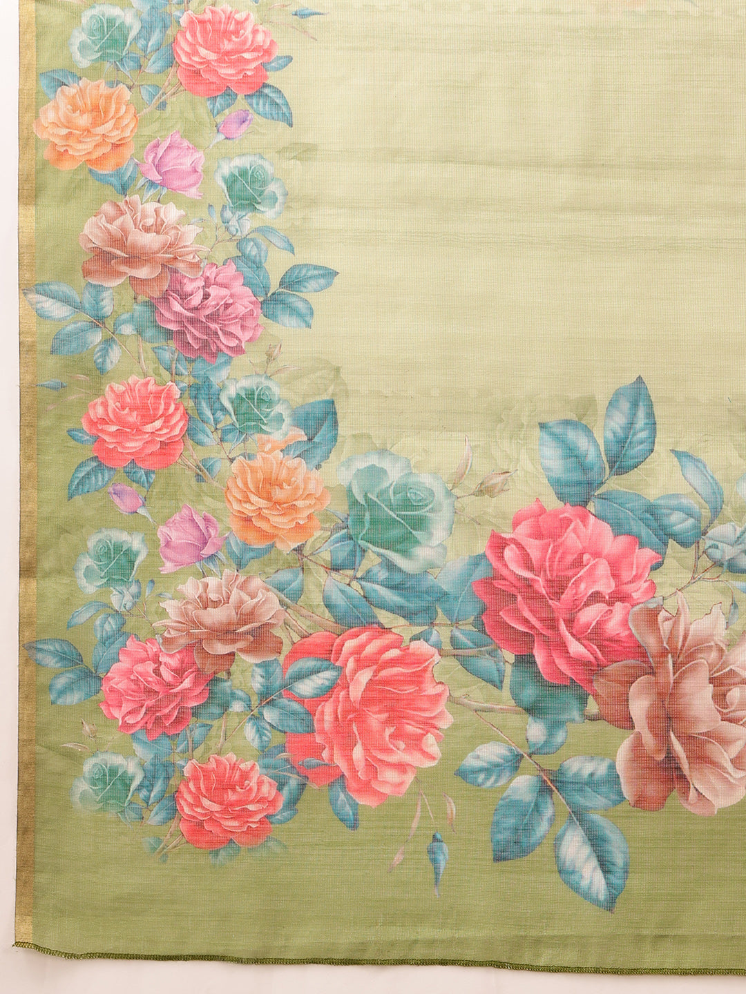 Women's Cotton Silk Floral Printed Saree