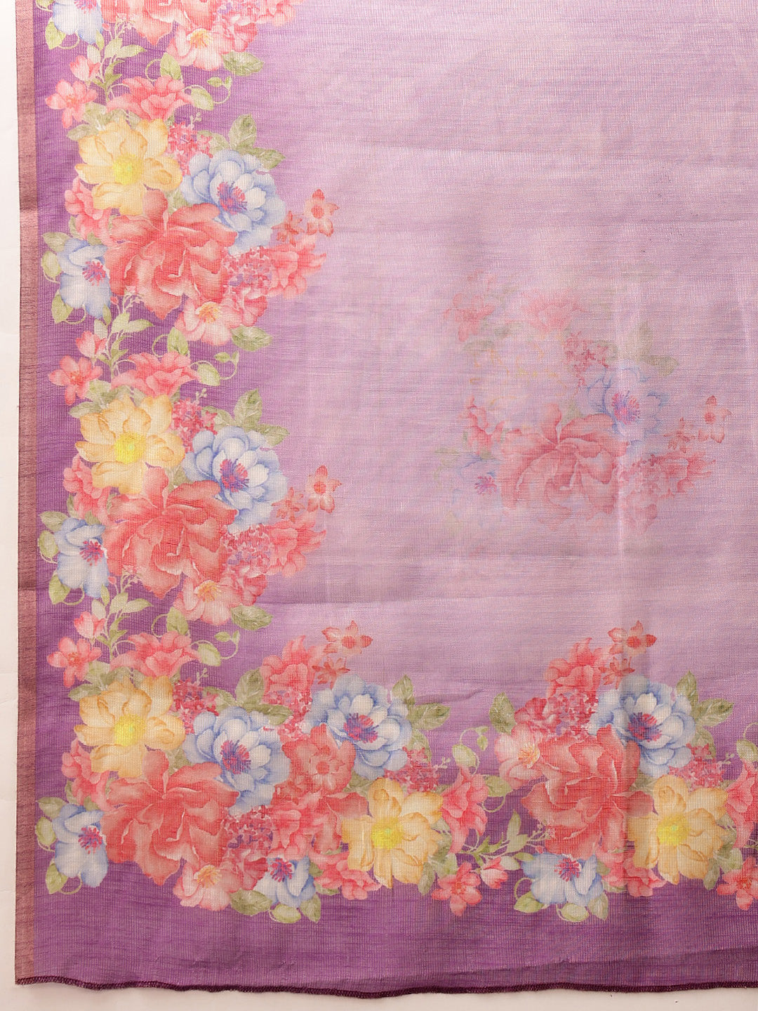 Women's Cotton Silk Floral Printed Saree